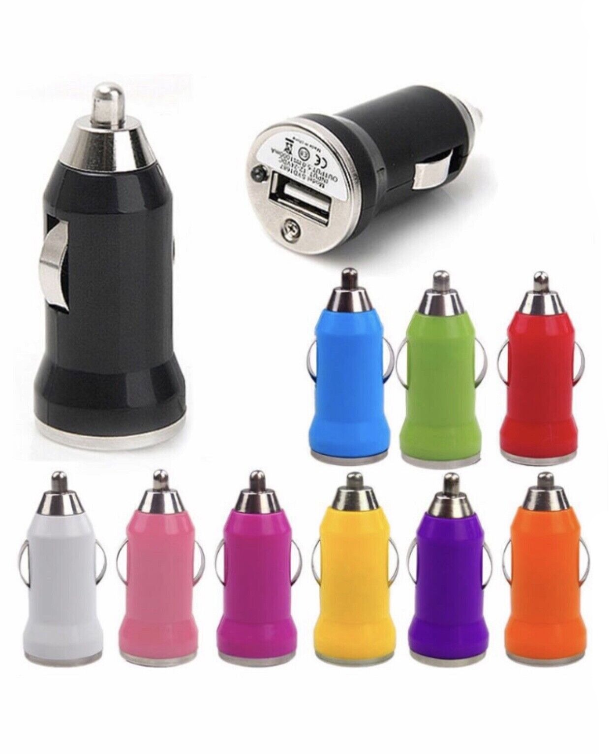 10x USB Car Charger Adapter Random Color Cigarette Lighter DC Power Adapter Car USB Charger For Apple iPhone /Samsung Galaxy / LG