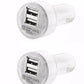 2 Pack Dual USB Car Charger 2.1 Amp High Speed Fast For iPhone Android Samsung kindle LG HTC Dual USB 2.1A Car Charger Adapter Cigarette Lighter DC Power Adapter