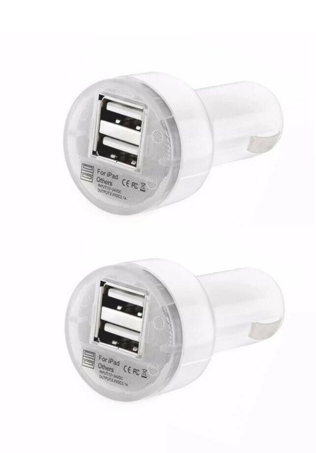 2 Pack Dual USB Car Charger 2.1 Amp High Speed Fast For iPhone Android Samsung kindle LG HTC Dual USB 2.1A Car Charger Adapter Cigarette Lighter DC Power Adapter