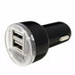 Dual USB Car Charger Adapter For iPhone Android Samsung kindle LG HTC Dual USB 2.1A Car Charger Adapter Black Cigarette Lighter DC Power Adapter Car USB Charger