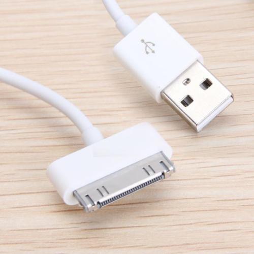 Apple Certified 30 Pin USB Charging Cable, 4.0ft USB Sync Charging Cord iPhone Compatible for 4 4s 3G 3GS iPad 1 2 3 iPod Touch Nano White (1 PCS)
