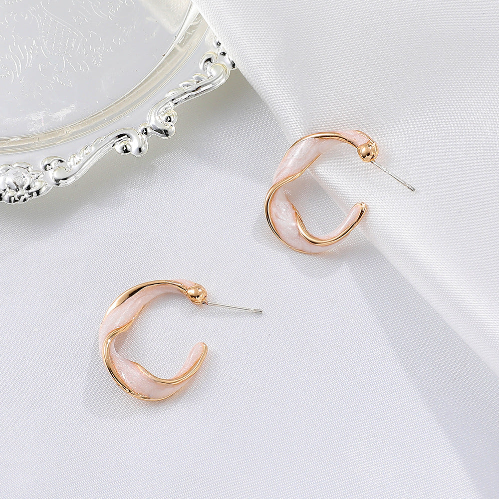 White Ribbon Drop Earrings Cute Dangle Earrings Women Jewelry Gift for Her