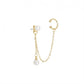 European And American Personality Unilateral Leaf Tassel Earrings