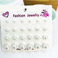 12pairs 4 Sizes Pearl Style Stud Earrings for Women Girls Fashion Earrings