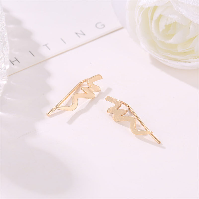 Writting Jewelry Stud Earrings Modern Fashion Women Earrings Piercing Studs