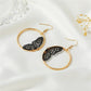 Butterfly Wings Circle Dangle Fashion Earrings for Women Stylish Party Jewelry Gift