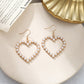 Imitation Pearl Heart Drop Ear Dangle Fashion Earrings for Women Party Jewelry