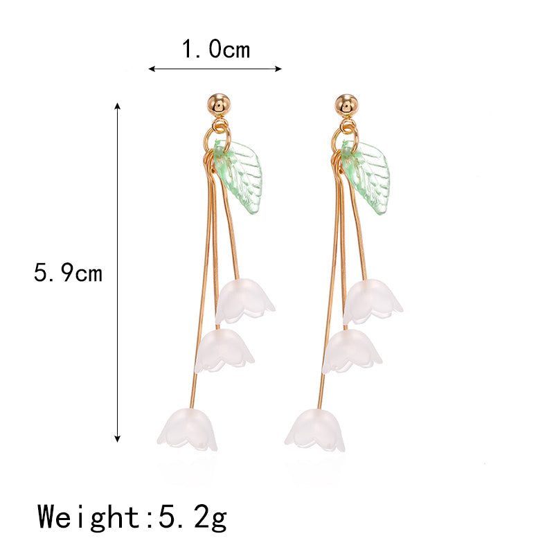 Layered Flowers Dangle Earrings Special Gift for Women Girl Fashion Jewelry