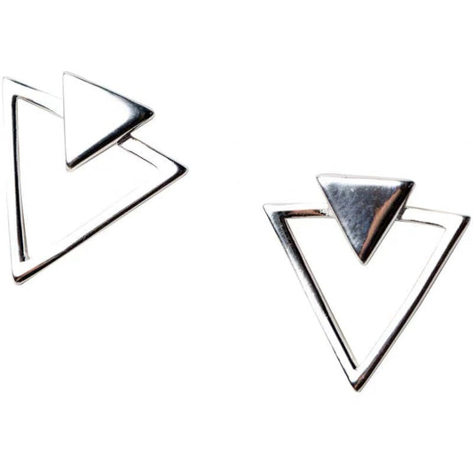 Double Triangle Stud Earrings Women Charm Stud Jewelry Birthday Holiday Gifts