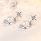 Faux Pearl Moon Star Dangle Earring Exquisite Fashion Stud Earrings For Women
