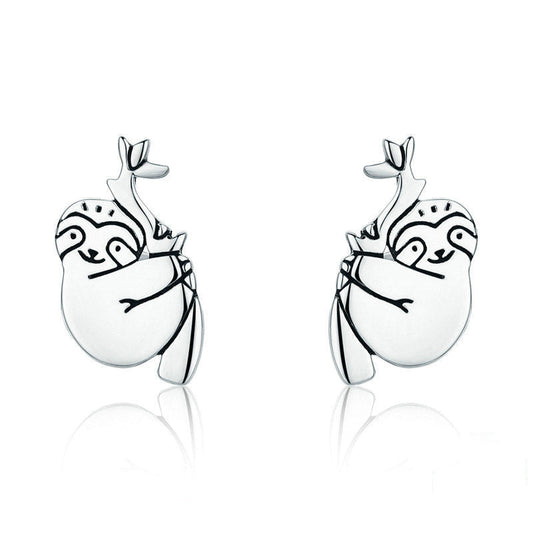 Cute Sloth Stud Earrings Female Girl Fashion Earrings Birthday Holiday Gifts