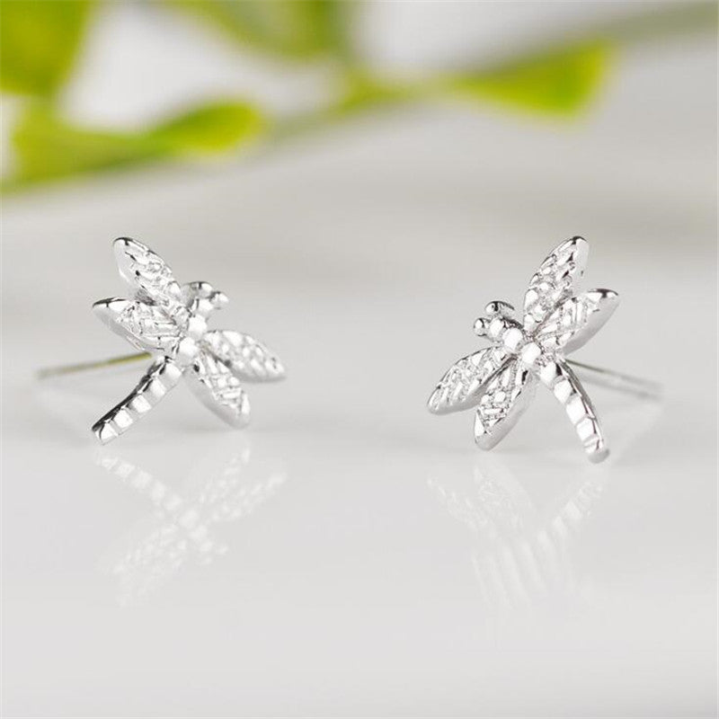 Dragonfly Stud Earrings for Women Girls Fashion Earrings Piercing Jewelry