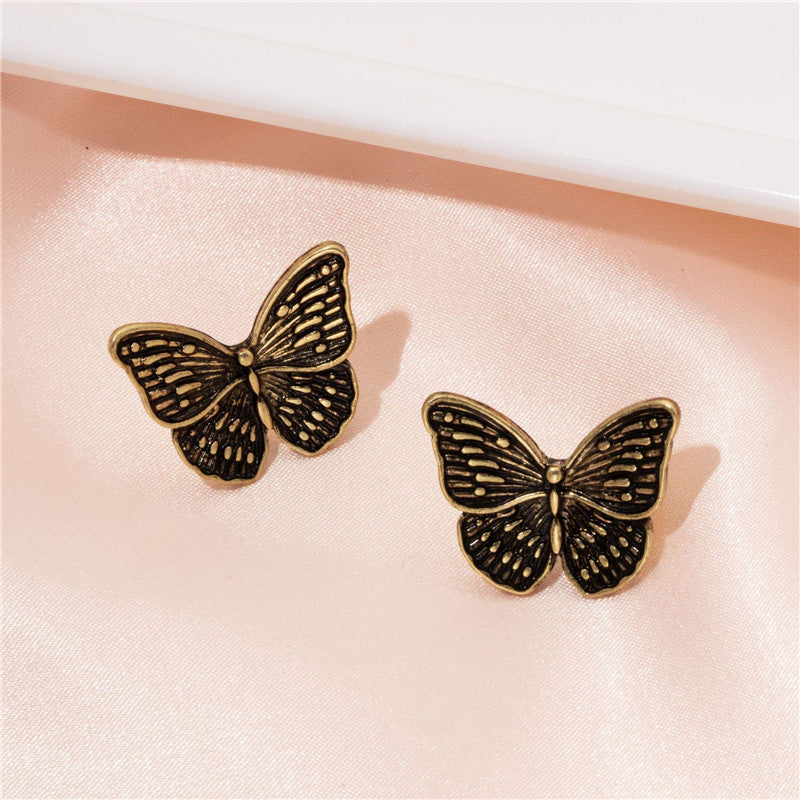 Black Butterfly Stud Earrings Women Jewelry Mom Gift Everyday Wear Earrings
