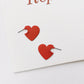 Red Heart Drop Earrings Cute Dangle Earrings Women Jewelry Gift for Her