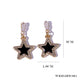 Rhinestone Star Black Middle Gift Earrings Dangle Women Fashion Jewelry Jewellery