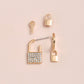 4pc Lock Design Ear Studs Earring Exquisite Fashion Earrings For Women