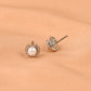 Open Circle Pearl Stud Earrings Fashion Jewelry for Girls Women Gift Accessories