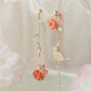 Girly Heart Ins Wind Sweet Cat  Japanese Style Earrings Super Fairy Slim