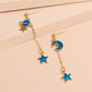 Cosmos Pattern Drop Ear Dangle Fashion Earrings for Women Party Jewelry Gift