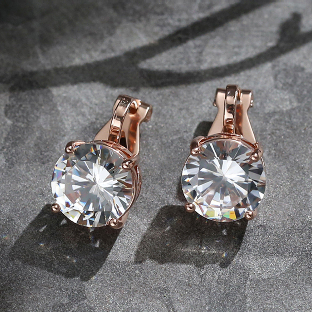 Crystal Ear Clip Earrings Fashion Jewelry for Girls Women Gift Accessories