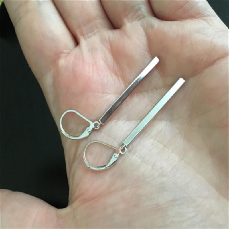 Metal Long Bar Drop Earrings Cute Dangle Earrings Women Jewelry Gift for Her