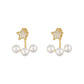 Pearls and Star Stud Earrings for Girls Women Stud Jewelry Gift Accessories