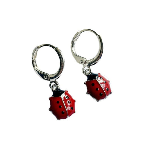 Ladybug Design Drop Dangle Earrings Women Jewelry Gift for Her Accessories