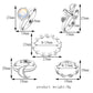 Flying Bird Shape Alloy Ring Moon 5-piece Set