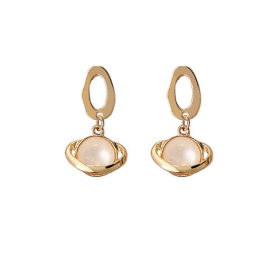 Faux Opal Planet Jewelry Stud Earrings Modern Fashion Women Earrings Piercing