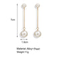 Simple Faux Pearl Earrings Dangle Gift for Her Jewelry Accessories Girls Fashion