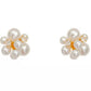 Imitation Pearls Flower Bunch Stud Earrings for Girls Women Stud Jewelry Gift