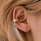 Simple U-shaped Ear Bone Clip Small Bee Diamond Wide