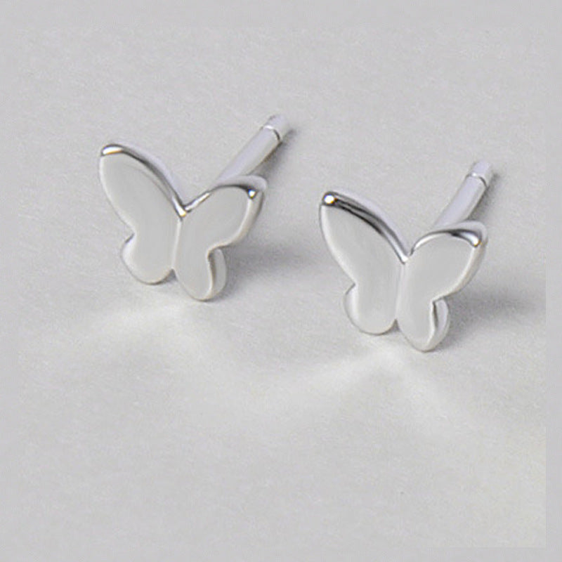 Ladies Butterfly Silver Earrings