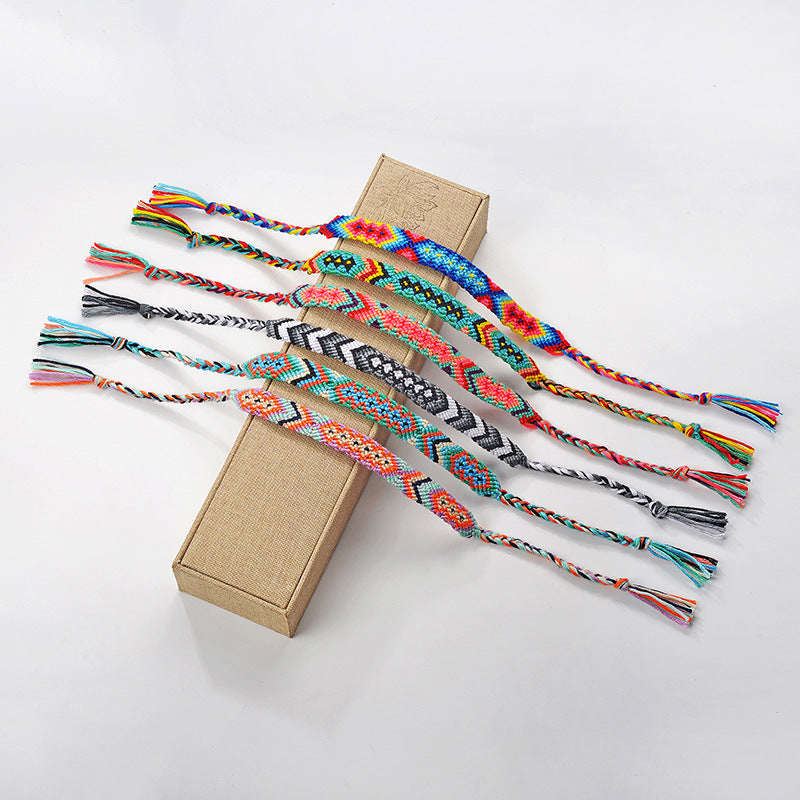 Retro Ethnic Style Woven Colorful Totem Jewelry