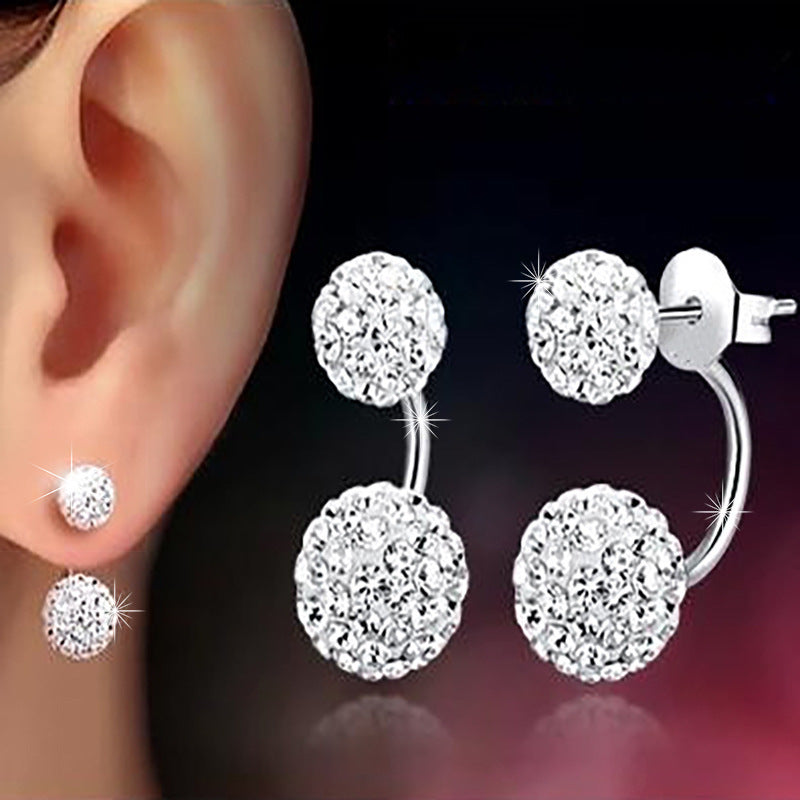 3d Ball Crystal Stud Earrings Women Jewelry Gift for Her Accessories