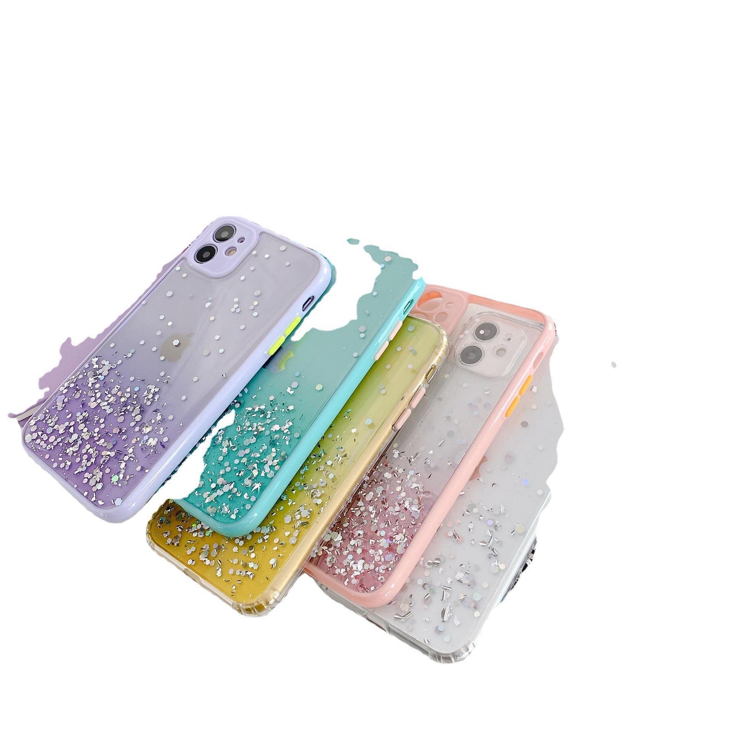 Compatible With , Epoxy Glitter 8p Gradient All-inclusive Anti-drop Cover