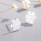 Metallic Snowflake Stud Earrings Women Fashionable Luxurious Earrings Jewelry