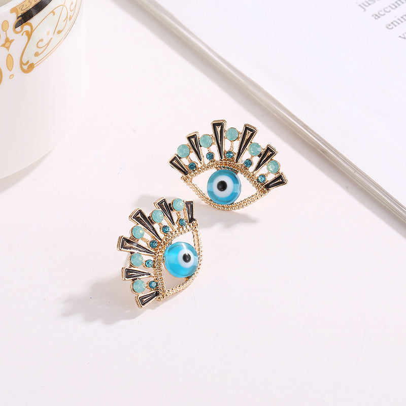 Blue Eyes Stud Earrings Women Charm Stud Jewelry Birthday Holiday Gifts