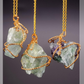 Natural stone pendant irregular crystal rough necklace