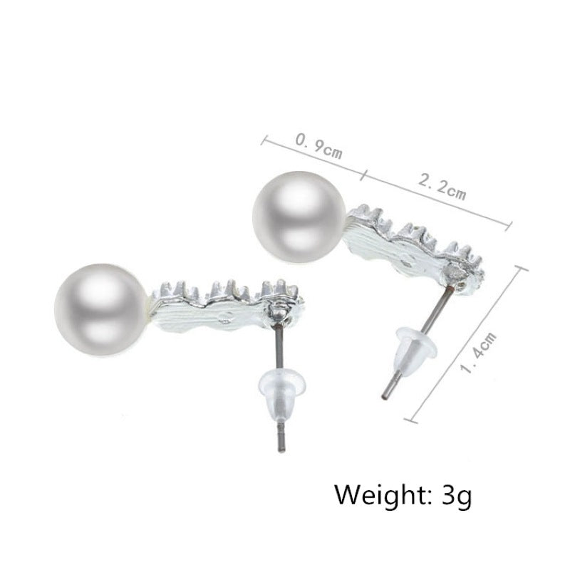 Cute Faux Pearl Studs  Fashion Earrings for Women Party Jewelry Gift