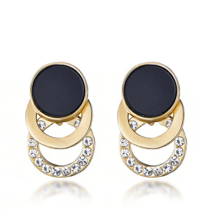 Three Rings Drop Earring Women Jewelry Mom Gift Everyday Wear Earrings