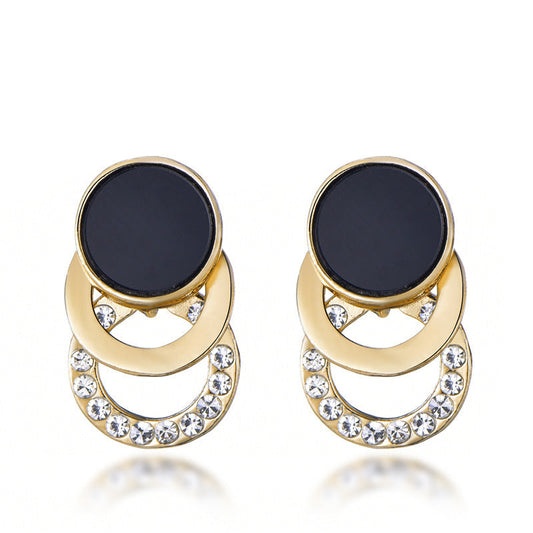 Three Rings Drop Earring Women Jewelry Mom Gift Everyday Wear Earrings