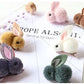 Hair ball rabbit hair ring