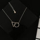 Simple 925 Sterling Silver Geometric Pendant Necklace