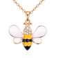 Summer Jewelry Necklace Lady Cartoon Cute Drop Oil Studded Bee Pendant