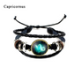 Twelve constellation glass piece couple bracelet