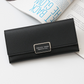 Women's wallet Korean version of the three fold long buckle clasp bag multi-card position pu leather wallet factory direct one generation