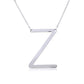 Fabulous Rose Gold Plated Stainless Steel Initial Letter Pendant Necklace