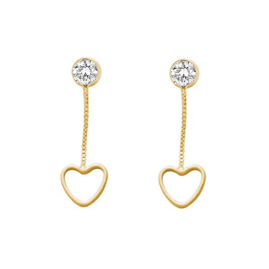 Heart Shape Gift for Her Earrings Dangle Women Fashion Jewelry Jewellery