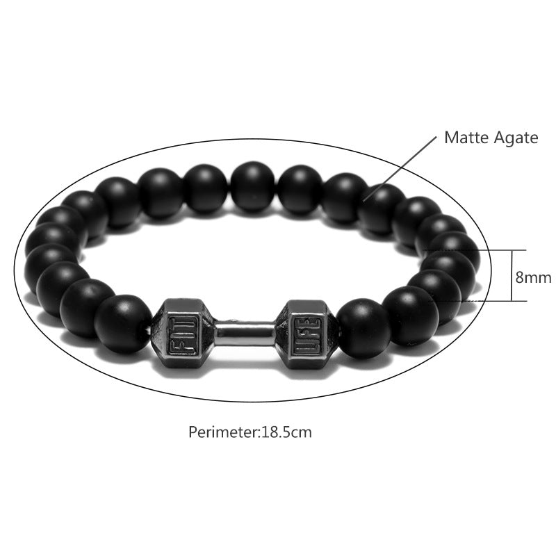 FIT LIFT Metal Dumbbell Beads Bracelet Jewelry